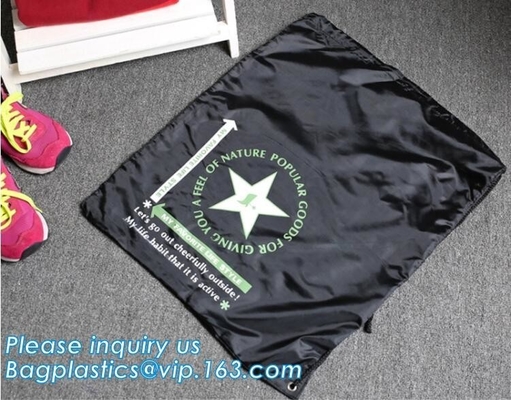 De Katoenen van het bevorderingscanvas Zak van Drawstring, Waterdicht Mini Nylon Polyester Drawstring Bag, 190T/210d-polyester het drawstring bedelaars