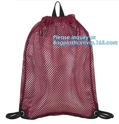 de drawstring rugzakjonge geitjes schakelen rugzak van de het netwerk de netto gift van de rugzakfabrikant in, polyester die openlucht het cirkelen rugzak drawstring