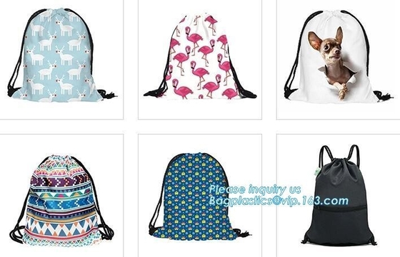 de drawstring rugzakjonge geitjes schakelen rugzak van de het netwerk de netto gift van de rugzakfabrikant in, polyester die openlucht het cirkelen rugzak drawstring