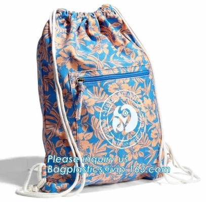 Modieuze 420D-Douane Logo Polyester Drawstring Bag, aangepaste bijgewerkte niet geweven drawstring de zakbagease van de polyestertotalisator