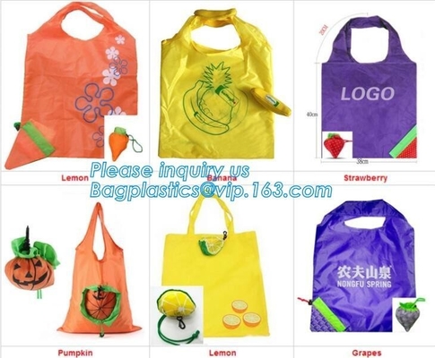 Nylon die zak vouwbare polyester het winkelen zak, Modieus 420D-bageasepak vouwen van Douanelogo polyester drawstring bag