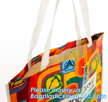 Opnieuw te gebruiken Grote pp Geweven het Winkelen van Eco Kruidenierswinkel Tote Bag met Embleem, Super kwaliteitsgift pp geweven het winkelen zak met ritssluiting