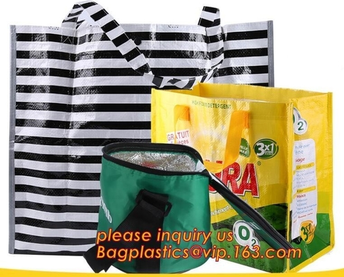 de gelamineerde plastic het winkelen zak vouwbare pp geweven zak, gerecycleerde geweven pp doet douane vouwbare polyester het winkelen zakken, PAC in zakken