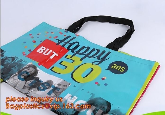 Kleur het Gedrukte pp Geweven het Dragen Winkelen/Kruidenierswinkel Tote Bag, de promotietotalisator gelamineerde niet geweven van pp manier van de giftzak handb