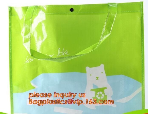 de zak van de polypropyleentotalisator, de Promotiewijn het Winkelen Tote Fabric Polypropylene Laminated pp niet geweven zak van de stoffenmake-up, oem