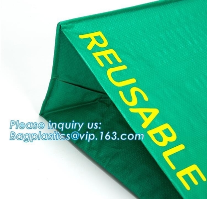 De douane Logo Printed Eco Friendly Tote Winkelend Carry Fabric pp lamineerde Rekupereerbare niet Geweven Zak, supermarktkruidenierswinkel aangaande