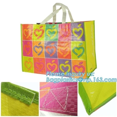 Hete Verkoop Promotie Kleurrijke Douane Opnieuw te gebruiken pp Geweven het Winkelen zak, Geweven Zak van Tote Fabric Polypropylene Laminated pp de niet