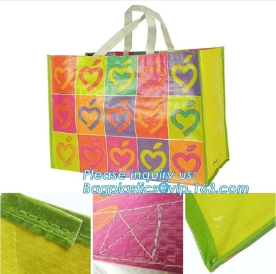 Hete Verkoop Promotie Kleurrijke Douane Opnieuw te gebruiken pp Geweven het Winkelen zak, Geweven Zak van Tote Fabric Polypropylene Laminated pp de niet