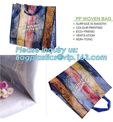 Goedkope Promotie Waterdichte Gerecycleerde gelamineerde pp geweven het winkelen zak, het Winkelen Recycl van Fabrikantencheap custom foldable