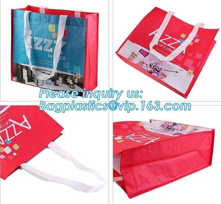De Fabrikant Wholesale Price Custom Gedrukte Eco Vriendschappelijk Kringloop Opnieuw te gebruiken pp Gelamineerd pac Geweven Tote Shopping Bag van China