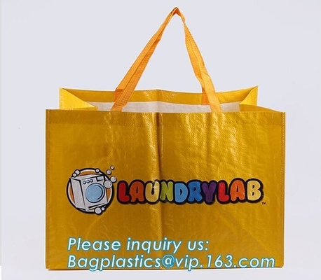 Pp-het Winkelen Tote Fabric Custom Logo Polypropylene Aangepaste Vouwbare Gelamineerde niet Geweven Zak, Promotieprijs Recyclab
