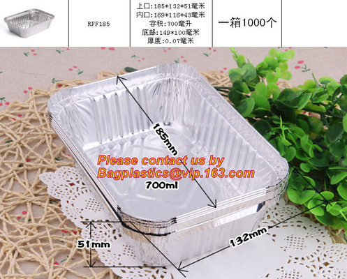 het dienblad van het de aluminiumfoliebaksel van de voedselcontainer, gesmeerde van de het aluminiumfolie van foliecontainers het dienbladvervaardiging voor packi van het lunchvoedsel