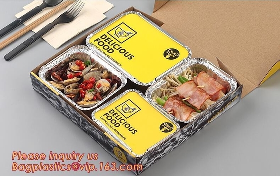 Van het de leveranciersaluminium van China de Foliecontainers voor Voedsel Verpakking, het voedselcontainer van de Aluminiumfolie 32x26x6.5cm 1/2 steamtable dee