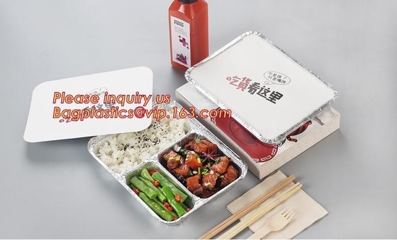 Populair van de het voedselverpakking van de huishoudenkeuken de aluminiumfoliecontainer/pan/dienblad, de Beschikbare Containers van de Aluminiumfolie voor Voedselpa