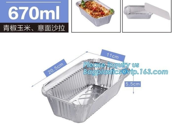 De beschikbare Vierkante Container van Cupcake van de Aluminiumfoliebakkerij/Kom /Cup voor Voedselmicrogolf het Verwarmen, bagese bagplasticspakket