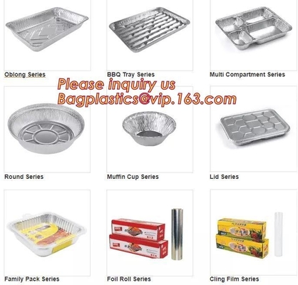 de aluminiumfoliecontainer/dienblad/lunch de doos voor voedselverpakking, Meeneemoven veilig snel voedsel neemt beschikbaar aluminium FO