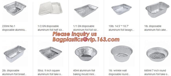 de aluminiumfoliecontainer/dienblad/lunch de doos voor voedselverpakking, Meeneemoven veilig snel voedsel neemt beschikbaar aluminium FO