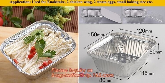 De container van de Alunimiumfolie, de container van de luchtvaartlijnfolie, bakkerij, compartiment, het dienblad van BARBECUEgril, Cakekop, foliebroodje, het SCHERPE DIENBLAD van de BARBECUEgrill,
