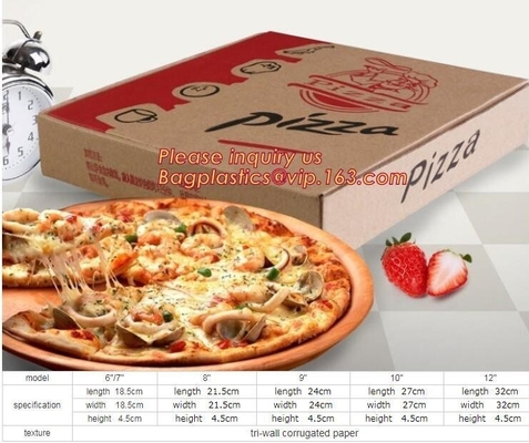 Het karton plooide document het vakje van de pizzalevering, biologisch afbreekbare hoogte - het document van de douanekraftpapier van kwaliteits Chinese voedingsmiddelen pizzapa