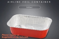 840ml de diepe Beschikbare van de het voedselrang van de Aluminiumfolie meeneemcontainer, de foliecontainer van het huishoudenaluminium voor voedselbagease