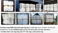 Van de de Fabrieksprijs 100% van China nieuw materiaal 1 ton jumbozakken FIBC, geweven polypropyleen pp van de 1,5 tonpp de bulkzak geweven grote zak bul