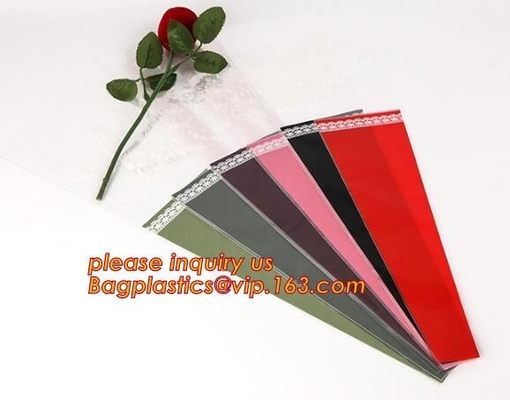 De de Bloemkoker van bloembud protective sleeve net paper Kraftpapier voor Enig nam, Rose Transparent Single Rose Flower-Koker toe