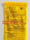 De medische Plastic Zakken van Specimenbiohazard/het Ziekenhuis braken Zakpe Blad