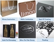 UV de Kleding van luxematte black shopping paper bag Verpakking