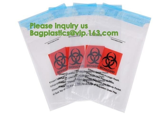 Het plastic Autoclavable Biohazard-Afval doet Milieusnijwerk Gedrukte Verpakking in zakken