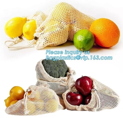 Het rekupereerbare Katoen Mesh String Grocery Bag Shopper van Wasserijfibc Jumbozakken