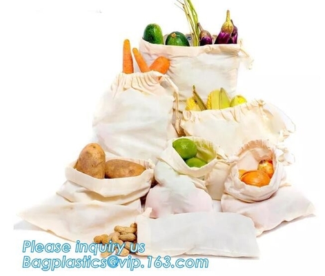 Het rekupereerbare Katoen Mesh String Grocery Bag Shopper van Wasserijfibc Jumbozakken
