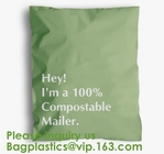 De groene Biologisch afbreekbare Composteerbare Plastic Verschepende Verpakkende Kleding die van Zetmeelmailer de Zakken van het Kledingstukpak posten