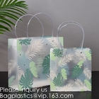 De berijpte Biologisch afbreekbare het Winkelen van Frosty Handle Carry Gift Package Zakken recycleerden Vierkant Bodem Transparant Pvc