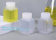 Van de de Flessenreagens van het breed-mond de Chemische Droge Poeder Kruik van de Flessen Vierkante Chemische Plastic Flessen met Deksels Kleine Biochemie