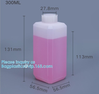 60ml aan 1000ml-Hdpe Kruik van de Roomhoney water square hdpe small van Gem Spice Cookies Powder Cosmetic van de Flessen de Vierkante Plastic Kruik