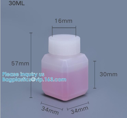 60ml aan 1000ml-Hdpe Kruik van de Roomhoney water square hdpe small van Gem Spice Cookies Powder Cosmetic van de Flessen de Vierkante Plastic Kruik
