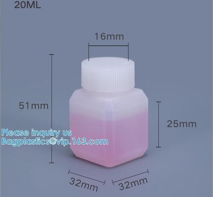 60ml aan 1000ml-Hdpe Kruik van de Roomhoney water square hdpe small van Gem Spice Cookies Powder Cosmetic van de Flessen de Vierkante Plastic Kruik