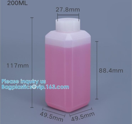 60ml aan 1000ml-Hdpe Kruik van de Roomhoney water square hdpe small van Gem Spice Cookies Powder Cosmetic van de Flessen de Vierkante Plastic Kruik