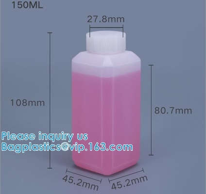 60ml aan 1000ml-Hdpe Kruik van de Roomhoney water square hdpe small van Gem Spice Cookies Powder Cosmetic van de Flessen de Vierkante Plastic Kruik