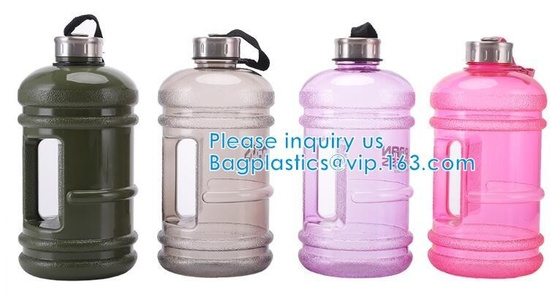 De Fitness van waterflessen van de de Kruik de Grote Capaciteit van Gymnastieksporten Fles van het eco vriendschappelijke Water Plastic met Straw Drinking