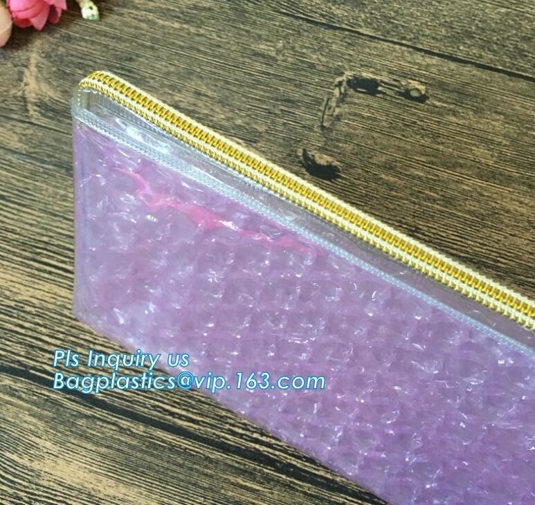 Luchtbelzak met Schuifritssluiting, Roze Bellenzak, Douane Gedrukte de Bellenzak van SchuifZip lockkk, Antischok Plastic PE Partner