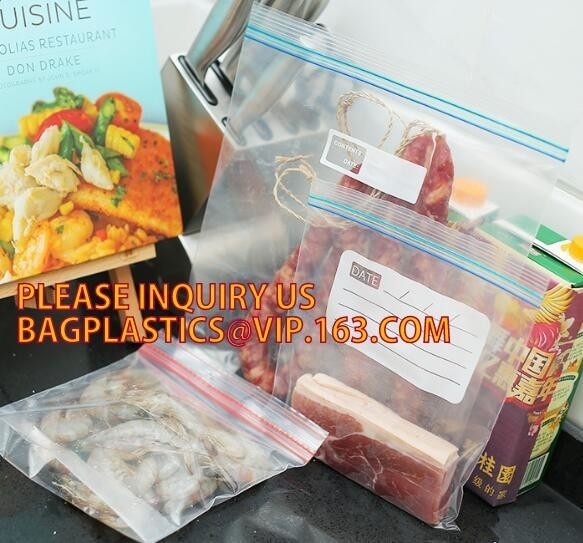 De koopwaar doet zak van de ritssluitings de transparante zuivere kleur, FDA-de sandwich reclosable zak van de Kleurenritssluiting, Zip lockkk-zak met dubbele mede in zakken