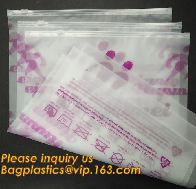 De douane drukte Dikke Plastic Poly de Zakken Dikke Plastic Polyzakken van de Ritssluitings Waterdichte Schuif voor bagplastic swimwear/bikini,