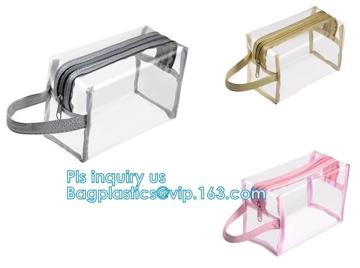 Kosmetische Zak met Ritssluitingssuikergoed Carry Bag, Waterdicht Strand Tote Bag met Ritssluitingssluiting, de zak van de netwerkmake-up voor costmetic B