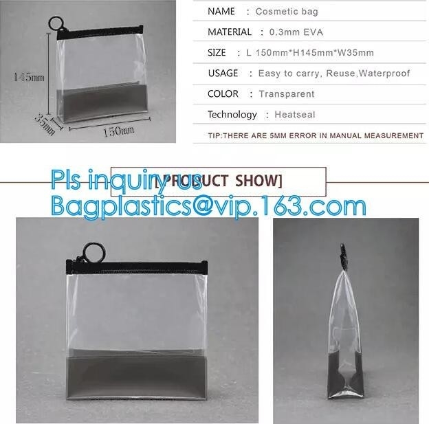 de hoogste Zak van de verpakkingspvc van de ritssluitingsschuif duidelijke, Gedrukte Douane kleedt Verpakkend Geschikt Berijpt pvc EVA Vinyl Slider Top Zipper
