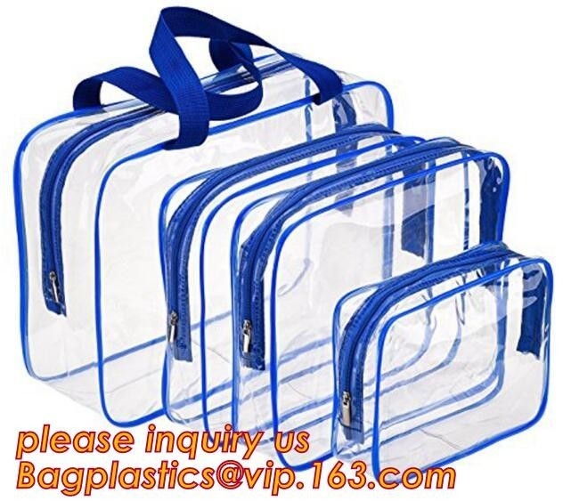 maak hangende toiletry zak voor reis waterdicht, de Vinyl Transparante van de Zak/Clear van pvc Kosmetische Toiletry Bag/PVC Zak van de Reismake-up