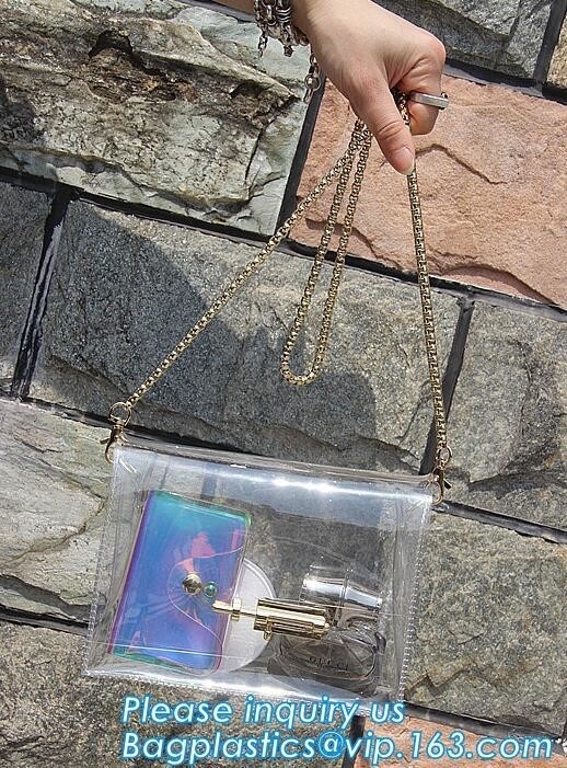 mini duidelijke pvc-lange de strookzak van de meisjesschouder, Vrouwen Zoete Handtas Duidelijke Jelly Transparent, pvc-Schouderzak Tote Chic Be