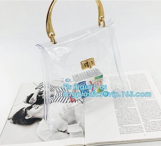 Ontruimen de manier transparante handtassen pvc-zak van de de capaciteitstotalisator van de schouderzak de grote voor vrouwen, is plastic duidelijk pvc van schouderpvc