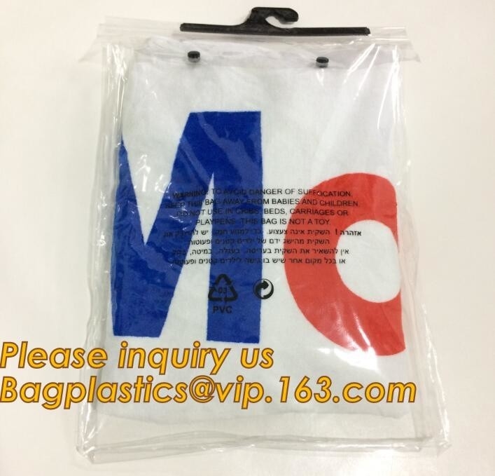 waterdichte swimwear bagwithhanger van pvc/pvc-bikinizak/plastic de zak swimwear bagease van Zip lockkk van de bikini verpakkende zak plastic