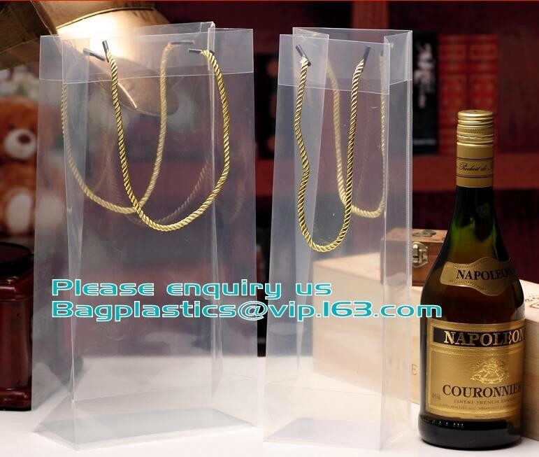 Transparante Plastic pp-het Winkelen Handvatzak met Handvat, de duidelijke witte nylon plastic zak van handvatpp pvc voor voedsel verpakking
